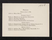 Commencement Program Card 1928